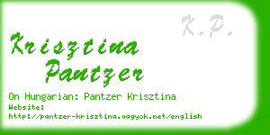 krisztina pantzer business card